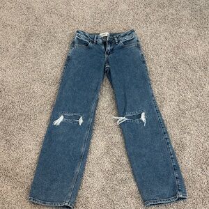 Abercrombie Kids Blue Ripped Boyfriend Jeans